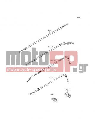 KAWASAKI - ZR800 (EUROPEAN) 2014 -  - Cables - 54012-0582 - CABLE-THROTTLE,OPENING