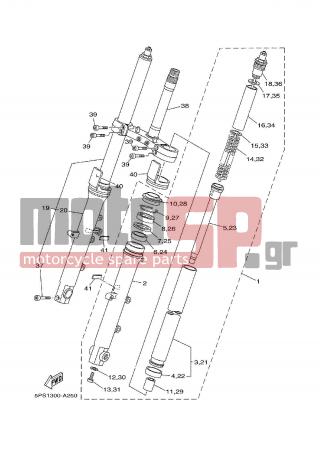 YAMAHA - TDM 900 (GRC) 2002 - Suspension - FRONT FORK - 5PS-23110-00-00 - Inner Tube Comp.1