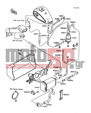 KAWASAKI - VULCAN 1500 L 1996 - Body Parts - Fuel Evaporative System - 14024-1546 - COVER,CANISTER