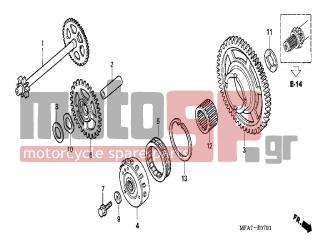 HONDA - CBF1000A (ED) ABS 2006 - Engine/Transmission - STARTING CLUTCH - 90435-MEE-000 - WASHER, WAVE