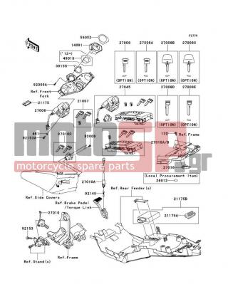 KAWASAKI - CONCOURS® 14 ABS 2013 -  - Ignition Switch/Locks/Reflectors - 56052-1946 - MARK,IGNITION SWITCH