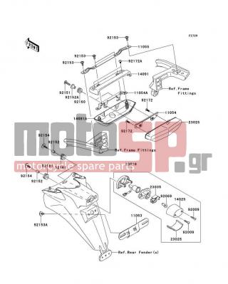 KAWASAKI - CONCOURS® 14 ABS 2013 -  - Taillight(s) - 11055-0323 - BRACKET,TAIL LAMP COVER