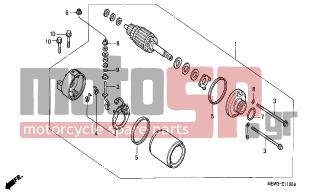 HONDA - CBR600FR (ED)  2001 - Electrical - STARTING MOTOR - 31201-MBE-008 - TERMINAL SET, BRUSH
