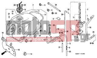 HONDA - CBF600S (ED) 2006 - Body Parts - FUEL TANK (CBF600S6/SA6) - 95005-8040020 - TUBE, 8X400(95005-80001-20M)