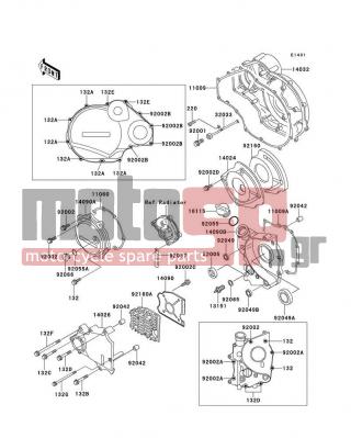 KAWASAKI - GPZ 1100 1995 - Engine/Transmission - Engine Cover(s) - 11009-1860 - GASKET,CLUTCH COVER