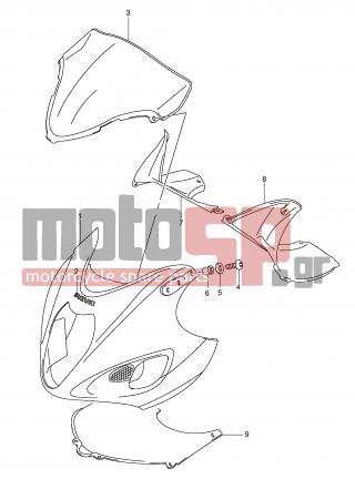 SUZUKI - GSX1300R (E2) Hayabusa 2001 - Body Parts - COWLING BODY (MODEL K1) -  - COVER, BODY COWL 