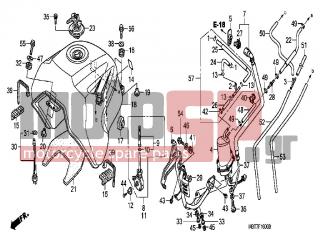 HONDA - XL1000VA (ED)-ABS Varadero 2009 - Body Parts - FUEL TANK - 93600-050140A - SCREW, FLAT, 5X14