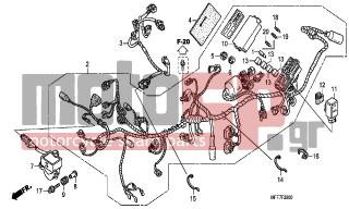 HONDA - XL700V (ED) TransAlp 2009 - Electrical - WIRE HARNESS - 32106-MFF-D00 - RUBBER, HARNESS PROTECT