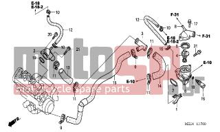 HONDA - CBR600RR (ED) 2004 - Engine/Transmission - THERMOSTAT - 19082-MEE-000 - JOINT B, WATER