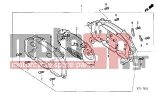 HONDA - FJS600A (ED) ABS Silver Wing 2003 - Electrical - SPEEDOMETER - 94591-45000- - CLIP, WIRE, 4X50