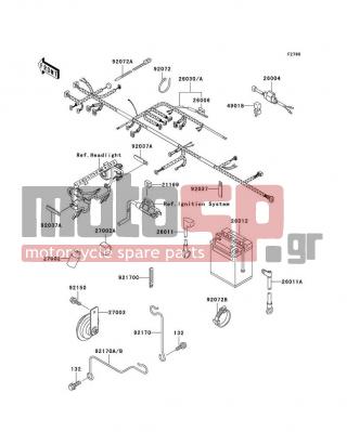 KAWASAKI - KLX650 1995 -  - Chassis Electrical Equipment - 26006-1002 - FUSE,10A,L=30