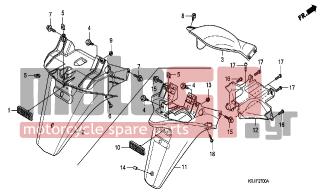 HONDA - FES150A (ED) ABS 2007 - Body Parts - REAR FENDER - 93903-34480- - SCREW, TAPPING, 4X16