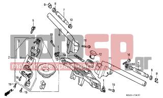HONDA - CBR1000F (ED) 1995 - Frame - HANDLE PIPE/TOP BRIDGE - 90304-MJ4-670 - NUT, STEERING STEM