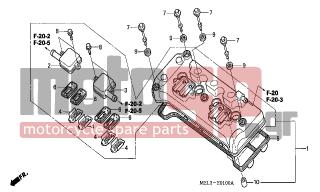 HONDA - CBR1000RR (ED) 2005 - Engine/Transmission - CYLINDER HEAD COVER - 12341-MAT-750 - PLATE, PORT(AI)