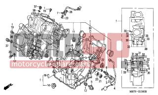 HONDA - XL1000V (ED) Varadero 2003 - Engine/Transmission - CRANKCASE - 95701-1008500 - BOLT, FLANGE, 10X85