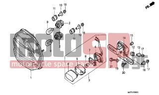 HONDA - CBR1100XX (ED) 2004 - Electrical - TAILLIGHT (X/Y/1/2/3/4) - 37244-MBB-000 - RUBBER, METER MOUNTING