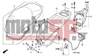 HONDA - SH300A (ED) ABS 2007 - Body Parts - SEAT-LUGGAGE BOX - 77236-GBL-000 - SPRING, SEAT CATCH
