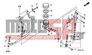 HONDA - CBF600SA (ED) ABS BCT 2009 - Brakes - REAR BRAKE MASTERCYLINDER (CBF600SA/NA) - 94201-20120- - PIN, SPLIT, 2.0X12
