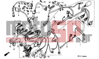 HONDA - XRV750 (IT) Africa Twin 1992 - Electrical - WIRE HARNESS/ IGNITION COIL - 30401-MV1-000 - CUSHION, C.D.I. UNIT