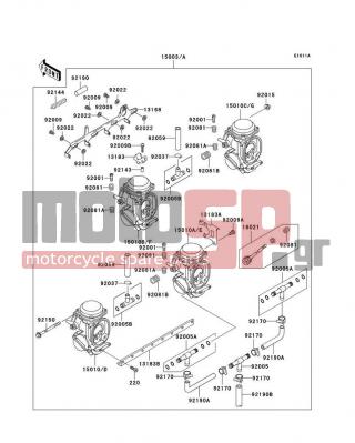 KAWASAKI - NINJA® ZX™-11 1995 - Engine/Transmission - Carburetor(ZX1100-D2/D3) - 13168-1405 - LEVER,STARTER