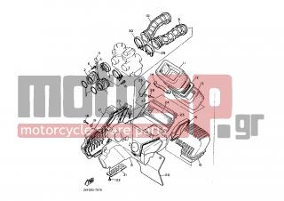YAMAHA - XT600 (EUR) 1987 - Engine/Transmission - INTAKE - 43F-14453-00-00 - Joint, Air Cleaner 1