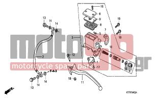 HONDA - SH125 (ED) 2009 - Brakes - RR. BRAKE MASTER CYLINDER (SH125/R/150/R)