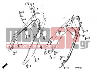 HONDA - CBF125M (ED) 2009 - Body Parts - REAR COWL - 77230-KWF-900ZC - COWL, RR. UPPER *R321*