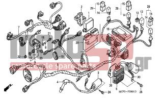 HONDA - VTR1000SP (ED) 2006 - Electrical - WIRE HARNESS (REAR) - 38301-MBW-D21 - RELAY COMP., WINKER(DENSO)