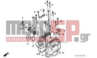 HONDA - XR250R (ED) 2001 - Engine/Transmission - CYLINDER HEAD COVER - 91202-MG3-003 - OIL SEAL, 11X16X5 (ARAI)