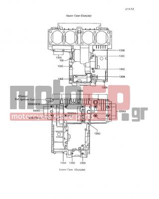 KAWASAKI - VOYAGER XII 1995 - Engine/Transmission - Crankcase Bolt Pattern - 92002-1651 - BOLT,10X95