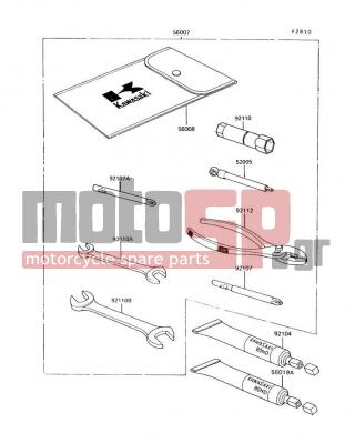 KAWASAKI - VULCAN 750 1995 - Εξωτερικά Μέρη - Owner's Tools - 92110-1152 - TOOL-WRENCH,OPEN END,10X12