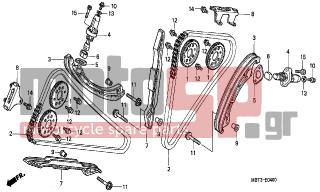 HONDA - XL1000V (ED) Varadero 2001 - Κινητήρας/Κιβώτιο Ταχυτήτων - CAM CHAIN/TENSIONER