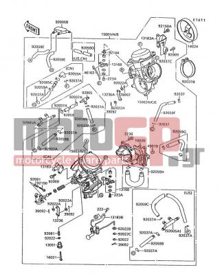 KAWASAKI - VULCAN 88 1995 - Κινητήρας/Κιβώτιο Ταχυτήτων - Carburetor - 14024-1586 - COVER
