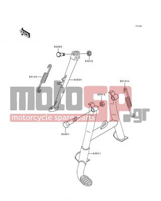 KAWASAKI - ZR1100 ZEPHYR 1995 -  - Stand(s) - 92144-1127 - SPRING,SIDE STAND
