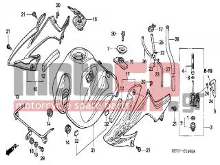 HONDA - FMX650 (ED) 2005 - Body Parts - FUEL TANK - 95701-0801200 - BOLT, FLANGE, 8X12