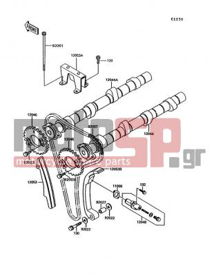 KAWASAKI - CONCOURS 1994 - Engine/Transmission - Camshaft(s)/Tensioner - 92022-1533 - WASHER,8.2X19X2