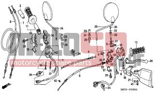 HONDA - XL1000VA (ED)-ABS Varadero 2004 - Frame - SWITCH/CABLE/LEVER - 35330-MK5-003 - SWITCH ASSY., CLUTCH