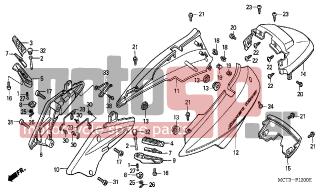 HONDA - FJS600 (ED) Silver Wing 2001 - Body Parts - BODY COVER - 50763-MCT-000ZA - HOLDER, L. PILLION STEP *NH471M*