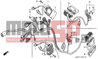 HONDA - CBR600FR (ED)  2001 - Electrical - WIRE HARNESS (2) - 50180-MBW-D20 - CLAMP, HARNESS
