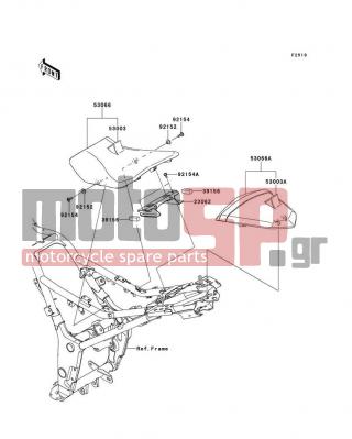 KAWASAKI - NINJA® 300 2013 - Body Parts - Seat - 53003-0326-MA - LEATHER,BLACK