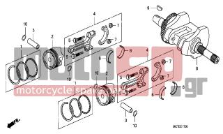 HONDA - FJS600A (ED) ABS Silver Wing 2007 - Engine/Transmission - CRANKSHAFT/PISTON - 13214-MCT-003 - BEARING A, CONNECTING ROD (BROWN)