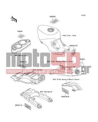 KAWASAKI - NINJA® ZX™-11 1994 - Body Parts - Labels - 56031-1830 - LABEL-MANUAL,CHAIN