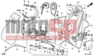 HONDA - FJS600A (ED) ABS Silver Wing 2007 - Body Parts - FUEL TANK - 16716-MCT-D60 - RUBBER, FUEL PUMP UNIT
