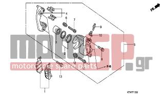 HONDA - SH300 (ED) 2007 - Brakes - REAR BRAKE CALIPER - 43240-KSV-J01 - BOLT, FLANGE, 8X26