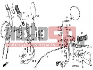 HONDA - XL1000VA (ED)-ABS Varadero 2009 - Frame - HANDLE / LEVER / SWITCH / CABLE - 90003-MBT-D20 - BOLT, ADAPTER, 10MM