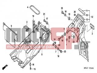 HONDA - CBF1000A (ED) ABS 2006 - Body Parts - REAR FENDER - 90501-425-000 - COLLAR, 6.2X12