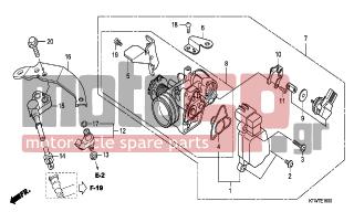 HONDA - SH300A (ED) ABS 2007 - Engine/Transmission - THROTTLE BODY - 16472-MCW-000 - SEAL RING, INJECTOR