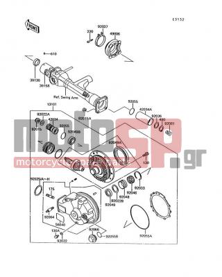 KAWASAKI - VOYAGER XII 1994 - Engine/Transmission - Drive Shaft/Final Gear - 92037-1112 - CLAMP,BOOT FITTING