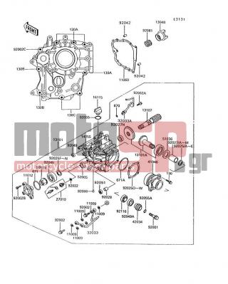 KAWASAKI - VOYAGER XII 1994 - Engine/Transmission - Front Bevel Gear - 11009-1344 - GASKET,OIL PIPE,8.2X14X1.0