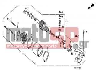 HONDA - CBF125M (ED) 2009 - Electrical - STARTING MOTOR - 31204-KG8-004 - SPRING, CARBON BRUSH